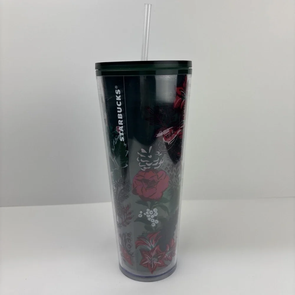 Starbucks Holiday '22‎ Enchanted Forest 24 oz Tumbler With Straw